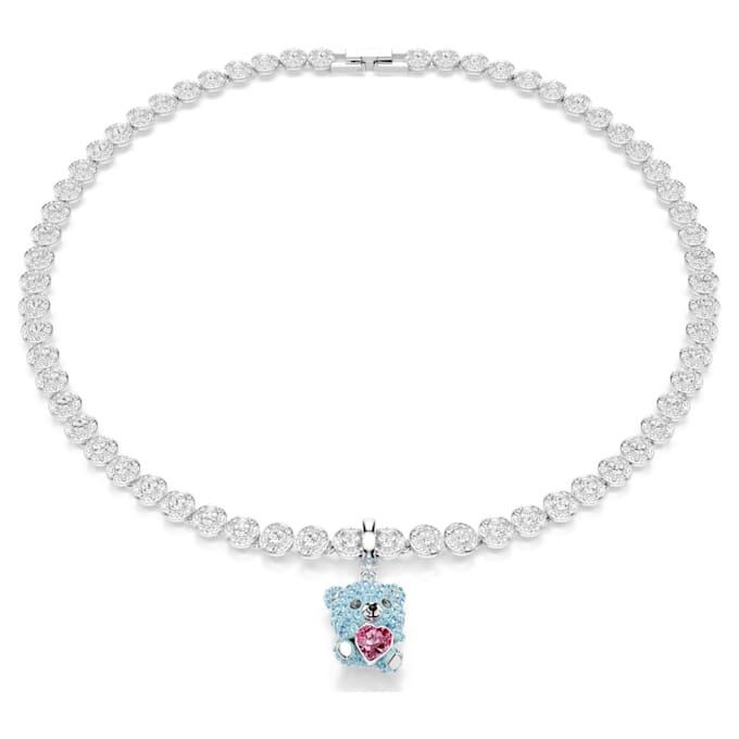 Idyllia Charm Mixed Cuts, Teddy, Blue, Rhodium Plated Idyllia Charm Mixed Cuts, Teddy, Blue, Rhodium Plated