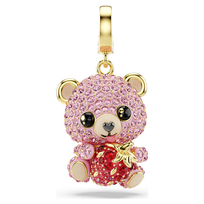 Idyllia Charm Mixed Cuts, Teddy, Pink, Gold-Tone Plated Idyllia Charm Mixed Cuts, Teddy, Pink, Gold-Tone Plated