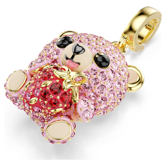 Idyllia Charm Mixed Cuts, Teddy, Pink, Gold-Tone Plated Idyllia Charm Mixed Cuts, Teddy, Pink, Gold-Tone Plated