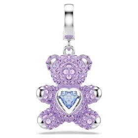 Idyllia Charm Mixed Cuts, Teddy, Purple, Rhodium Plated