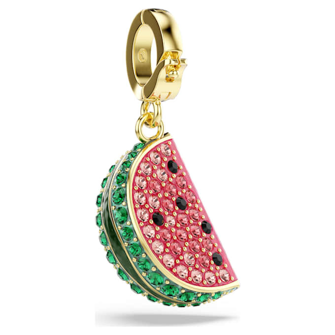 Idyllia Charm Mixed Cuts, Watermelon, Multicolored, Gold-Tone Plated Idyllia Charm Mixed Cuts, Watermelon, Multicolored, Gold-Tone Plated