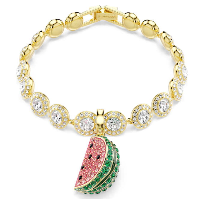 Idyllia Charm Mixed Cuts, Watermelon, Multicolored, Gold-Tone Plated Idyllia Charm Mixed Cuts, Watermelon, Multicolored, Gold-Tone Plated