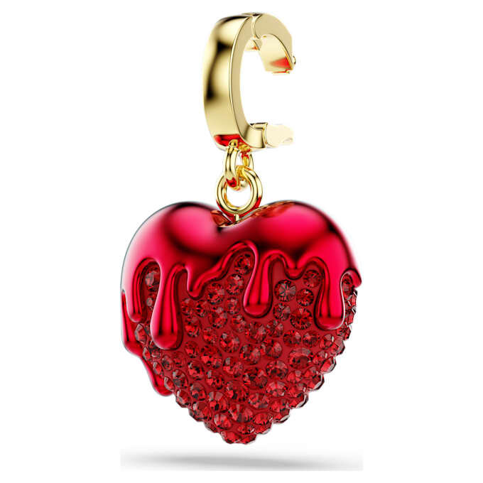 Idyllia Charm Round Cut, Heart, Red, Gold-Tone Plated Idyllia Charm Round Cut, Heart, Red, Gold-Tone Plated