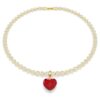 Idyllia Charm Round Cut, Heart, Red, Gold-Tone Plated Idyllia Charm Round Cut, Heart, Red, Gold-Tone Plated