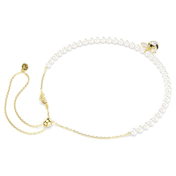Idyllia Choker Crystal Pearl, Mixed Cuts, Bee, White, Gold-Tone Plated Idyllia Choker Crystal Pearl, Mixed Cuts, Bee, White, Gold-Tone Plated