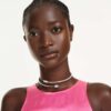 Idyllia Choker Mixed Cuts, Arrow, White, Rhodium Plated