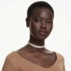 Idyllia Choker Oval Cut, White, Gold-Tone Plated Idyllia Choker Oval Cut, White, Gold-Tone Plated
