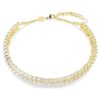 Idyllia Choker Oval Cut, White, Gold-Tone Plated Idyllia Choker Oval Cut, White, Gold-Tone Plated