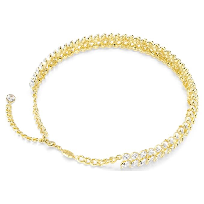 Idyllia Choker Oval Cut, White, Gold-Tone Plated Idyllia Choker Oval Cut, White, Gold-Tone Plated