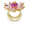 Idyllia Cocktail Ring Flower, Pink, Gold-Tone Plated Idyllia Cocktail Ring Flower, Pink, Gold-Tone Plated