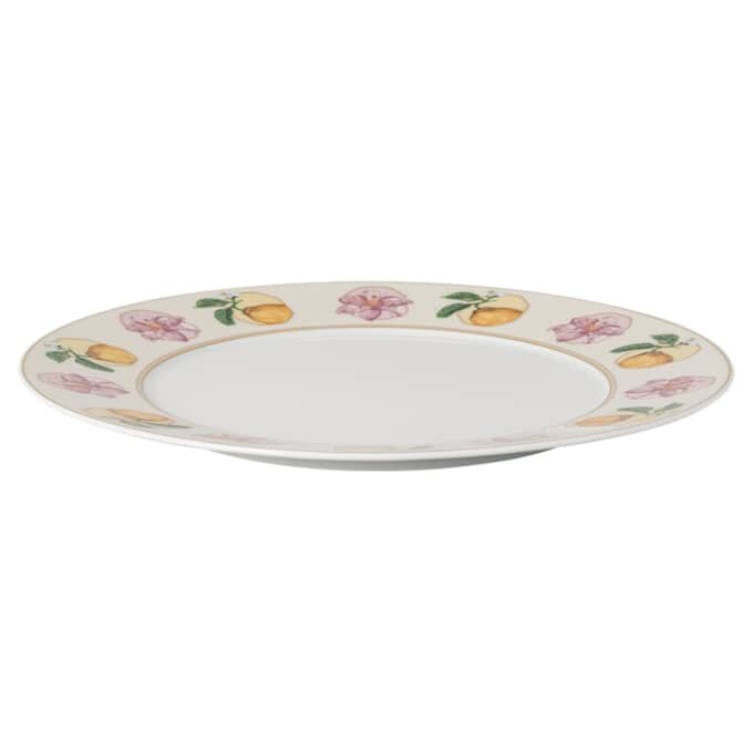 Idyllia Dinner Plate Porcelain, Crystal Print Motif, Lily Citron, Multicolored Idyllia Dinner Plate Porcelain, Crystal Print Motif, Lily Citron, Multicolored