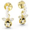 Idyllia Drop Earrings Crystal Pearl, Mixed Cuts, Bee, Multicolored, Gold-Tone Plated Idyllia Drop Earrings Crystal Pearl, Mixed Cuts, Bee, Multicolored, Gold-Tone Plated