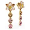 Idyllia Drop Earrings Mixed Cuts, Flower, Multicolored, Gold-Tone Plated Idyllia Drop Earrings Mixed Cuts, Flower, Multicolored, Gold-Tone Plated