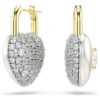 Idyllia Drop Earrings Mixed Cuts, Heart, White, Gold-Tone Plated Idyllia Drop Earrings Mixed Cuts, Heart, White, Gold-Tone Plated