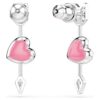 Idyllia Drop Earrings Mixed Cuts, Heart with Arrow, White, Rhodium Plated Idyllia Drop Earrings Mixed Cuts, Heart with Arrow, White, Rhodium Plated