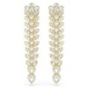 Idyllia Drop Earrings Mixed Cuts, Long, White, Gold-Tone Plated Idyllia Drop Earrings Mixed Cuts, Long, White, Gold-Tone Plated