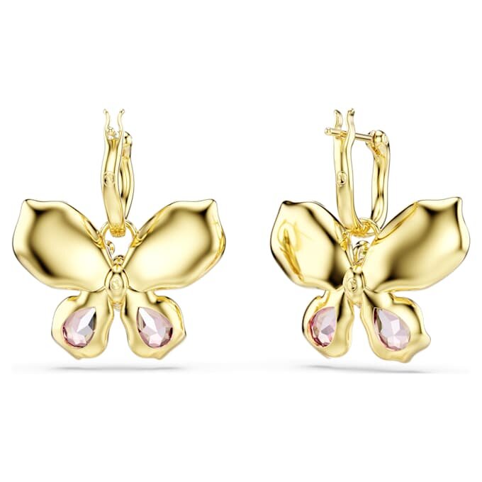 Idyllia Drop Earrings Mixed Cuts, Pavé, Butterfly, Multicolored, Gold-Tone Plated Idyllia Drop Earrings Mixed Cuts, Pavé, Butterfly, Multicolored, Gold-Tone Plated