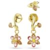 Idyllia Earrings Set (3), Mixed Cuts, Flower, Multicolored, Gold-Tone Plated Idyllia Earrings Set (3), Mixed Cuts, Flower, Multicolored, Gold-Tone Plated