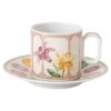 Idyllia Espresso Cup with Saucer Porcelain, Crystal Print Motif, Citron, Multicolored Idyllia Espresso Cup with Saucer Porcelain, Crystal Print Motif, Citron, Multicolored