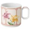 Idyllia Espresso Cup with Saucer Porcelain, Crystal Print Motif, Citron, Multicolored Idyllia Espresso Cup with Saucer Porcelain, Crystal Print Motif, Citron, Multicolored