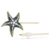 Idyllia Hair Pin Set (2), Crystal Pearls, Starfish, Multicolored, Gold-Tone Plated Idyllia Hair Pin Set (2), Crystal Pearls, Starfish, Multicolored, Gold-Tone Plated