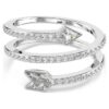 Idyllia Motif Ring Mixed Cuts, Arrow, White, Rhodium Plated Idyllia Motif Ring Mixed Cuts, Arrow, White, Rhodium Plated