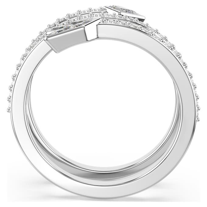 Idyllia Motif Ring Mixed Cuts, Arrow, White, Rhodium Plated Idyllia Motif Ring Mixed Cuts, Arrow, White, Rhodium Plated