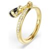 Idyllia Motif Ring Mixed Cuts, Bee, Multicolored, Gold-Tone Plated