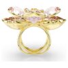 Idyllia Motif Ring Mixed Cuts, Flower, Multicolored, Gold-Tone Plated Idyllia Motif Ring Mixed Cuts, Flower, Multicolored, Gold-Tone Plated