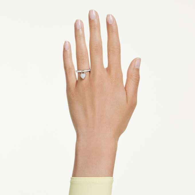 Idyllia Motif Ring Mixed Cuts, Heart, Pink, Mixed Metal Finish Idyllia Motif Ring Mixed Cuts, Heart, Pink, Mixed Metal Finish
