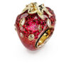 Idyllia Motif Ring Mixed Cuts, Strawberry, Red, Gold-Tone Plated Idyllia Motif Ring Mixed Cuts, Strawberry, Red, Gold-Tone Plated