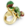 Idyllia Motif Ring Multicolored, Gold-Tone Plated