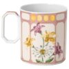 Idyllia Mug Porcelain, Crystal Print Motif, Finch, Pink Idyllia Mug Porcelain, Crystal Print Motif, Finch, Pink