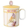 Idyllia Mug Porcelain, Crystal Print Motif, Finch, Yellow Idyllia Mug Porcelain, Crystal Print Motif, Finch, Yellow