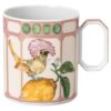 Idyllia Mug Porcelain, Crystal Print Motif, Flycatcher, Pink