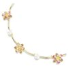 Idyllia Necklace Crystal Pearl, Mixed Cuts, Flower, Multicolored, Gold-Tone Plated Idyllia Necklace Crystal Pearl, Mixed Cuts, Flower, Multicolored, Gold-Tone Plated
