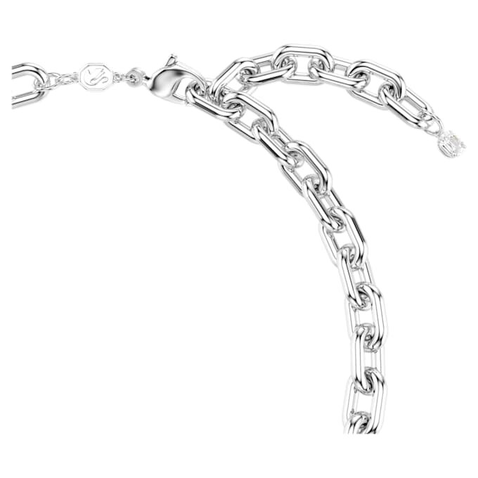 Idyllia Necklace Crystal Pearl, Mixed Cuts, White, Rhodium Plated Idyllia Necklace Crystal Pearl, Mixed Cuts, White, Rhodium Plated