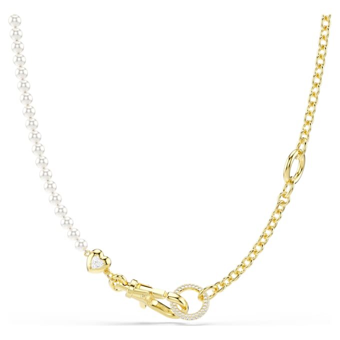 Idyllia Necklace Crystal Pearl, White, Gold-Tone Plated Idyllia Necklace Crystal Pearl, White, Gold-Tone Plated