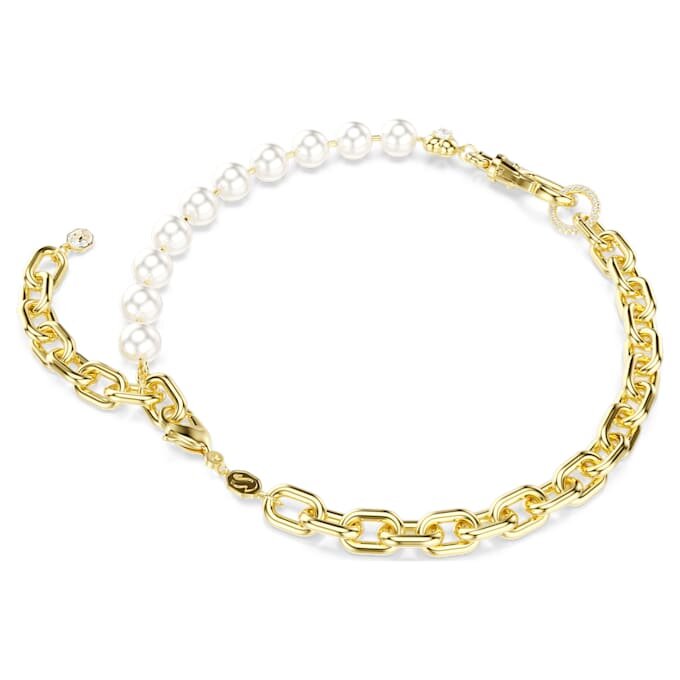 Idyllia Necklace Crystal Pearl, White, Gold-Tone Plated Idyllia Necklace Crystal Pearl, White, Gold-Tone Plated