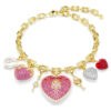 Idyllia Necklace Mixed Cuts, Heart, Key, Multicolored, Gold-Tone Plated Idyllia Necklace Mixed Cuts, Heart, Key, Multicolored, Gold-Tone Plated