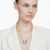 Idyllia Pendant and Brooch Mixed Cuts, Pavé, Butterfly, Multicolored, Gold-Tone Plated Idyllia Pendant and Brooch Mixed Cuts, Pavé, Butterfly, Multicolored, Gold-Tone Plated