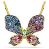 Idyllia Pendant and Brooch Mixed Cuts, Pavé, Butterfly, Multicolored, Gold-Tone Plated Idyllia Pendant and Brooch Mixed Cuts, Pavé, Butterfly, Multicolored, Gold-Tone Plated