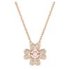 Idyllia Pendant Clover, White, Rose Gold-Tone Plated Idyllia Pendant Clover, White, Rose Gold-Tone Plated