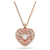 Idyllia Pendant Crystal Pearl, Heart, White, Rose Gold-Tone Plated Idyllia Pendant Crystal Pearl, Heart, White, Rose Gold-Tone Plated