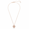 Idyllia Pendant Crystal Pearl, Heart, White, Rose Gold-Tone Plated Idyllia Pendant Crystal Pearl, Heart, White, Rose Gold-Tone Plated