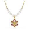 Idyllia Pendant Crystal Pearl, Mixed Cuts, Flower, Multicolored, Gold-Tone Plated Idyllia Pendant Crystal Pearl, Mixed Cuts, Flower, Multicolored, Gold-Tone Plated