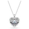 Idyllia Pendant Heart, Blue, Rhodium Plated Idyllia Pendant Heart, Blue, Rhodium Plated