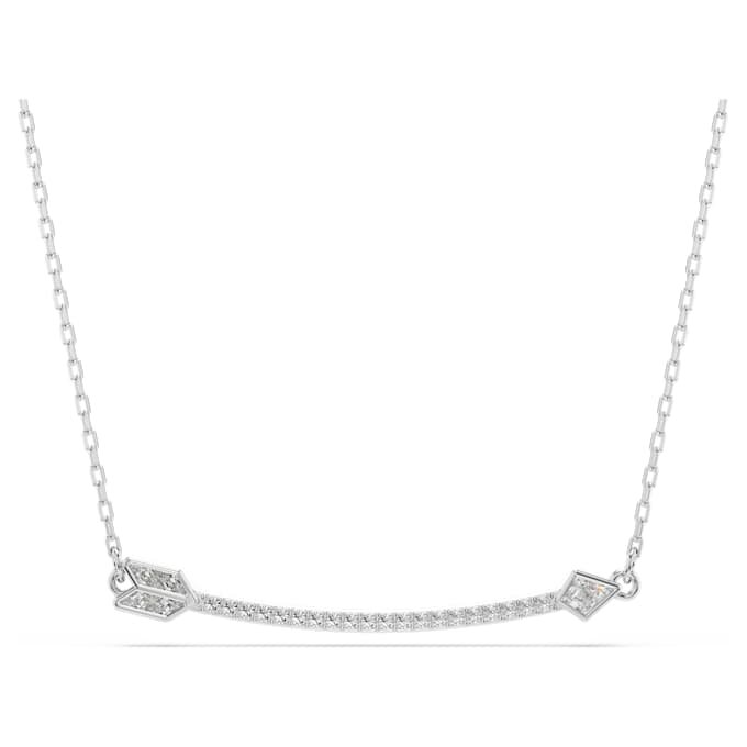 Idyllia Pendant Mixed Cuts, Arrow, White, Rhodium Plated Idyllia Pendant Mixed Cuts, Arrow, White, Rhodium Plated
