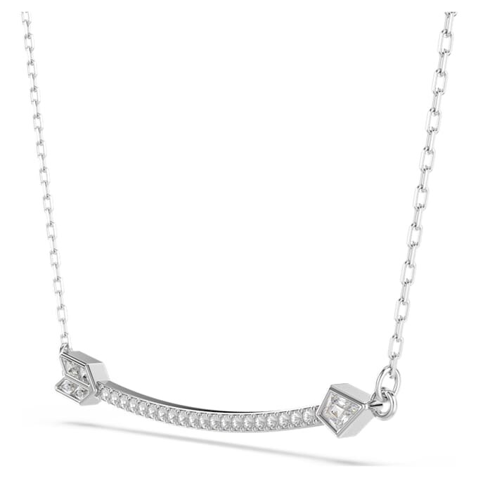 Idyllia Pendant Mixed Cuts, Arrow, White, Rhodium Plated Idyllia Pendant Mixed Cuts, Arrow, White, Rhodium Plated