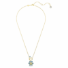 Idyllia Pendant Mixed Cuts, Flower, Blue, Gold-Tone Plated Idyllia Pendant Mixed Cuts, Flower, Blue, Gold-Tone Plated
